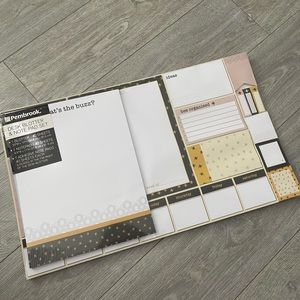 Pembrook Desk Blotter and Note Pad Set